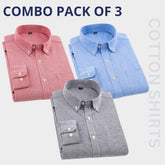 Premium Imported 100% High Quality Cotton Formal Men’s Plain/Solid Shirts| Full/Half Sleeve | With Pocket | (FS-134)